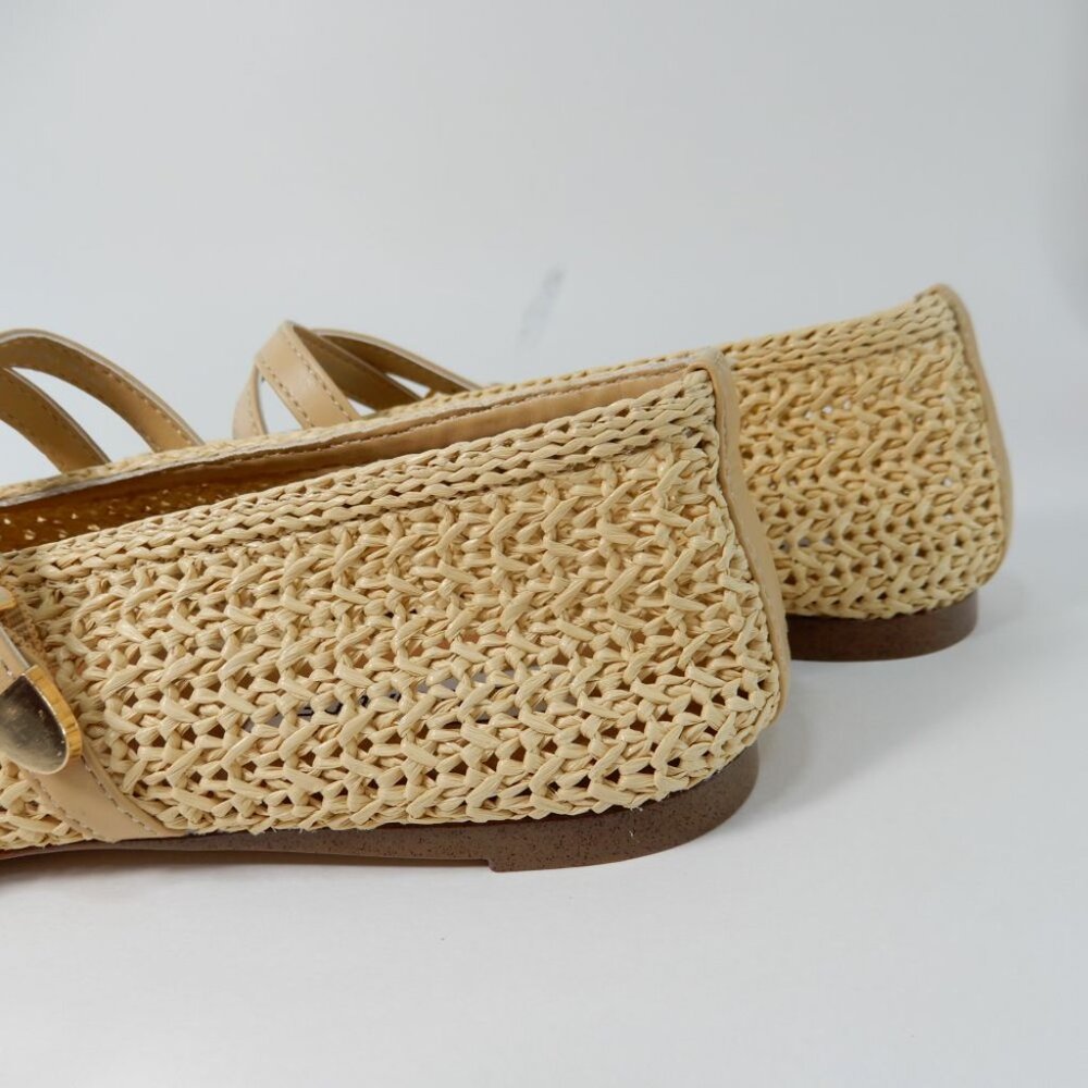 Steve Madden Laney Ballet Flats Mary Jane Size 7 Natural Woven NEW - Picture 4 of 12